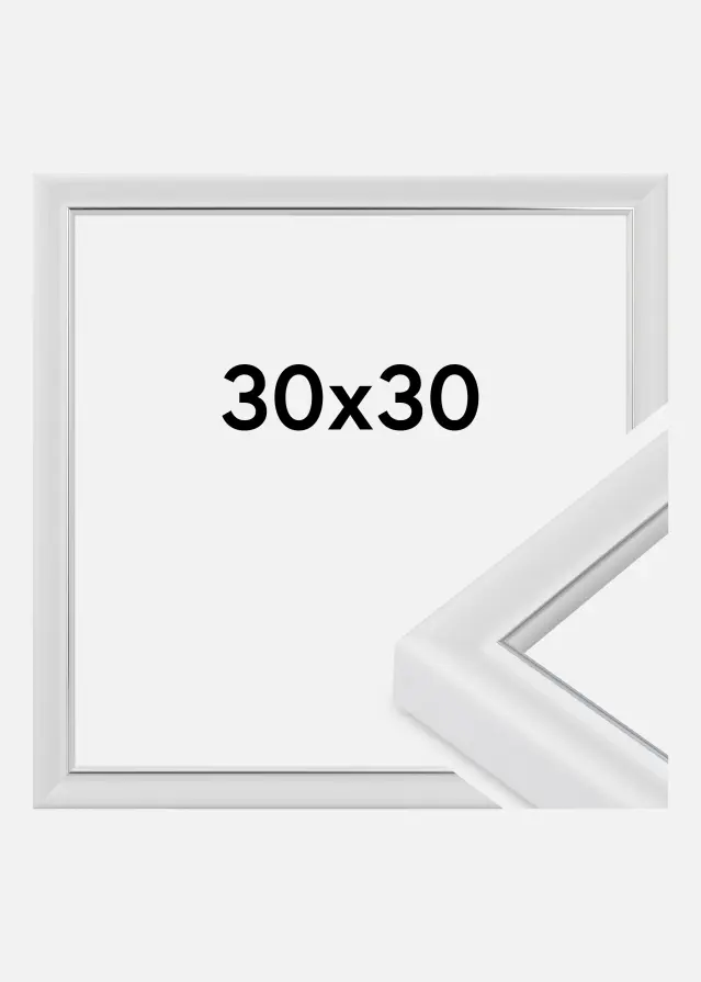 Marco Canterbury Vidrio acrílico Blanco 30x30 cm