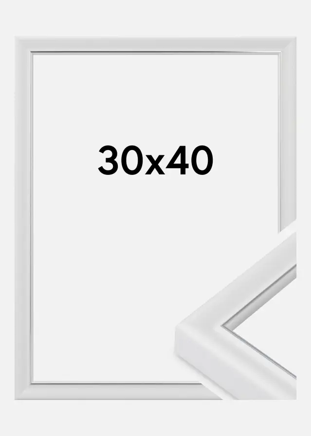 Marco Canterbury Vidrio acrílico Blanco 30x40 cm