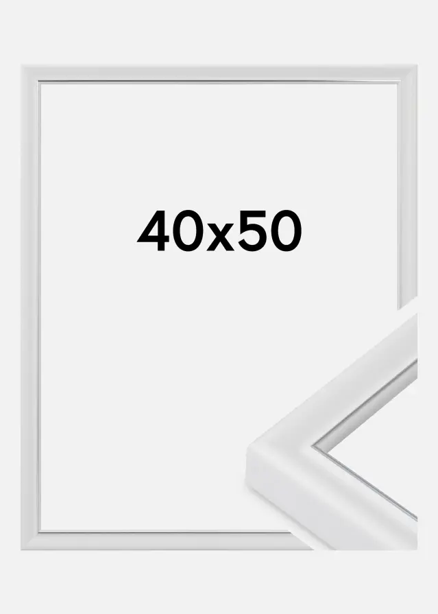 Marco Canterbury Vidrio acrílico Blanco 40x50 cm