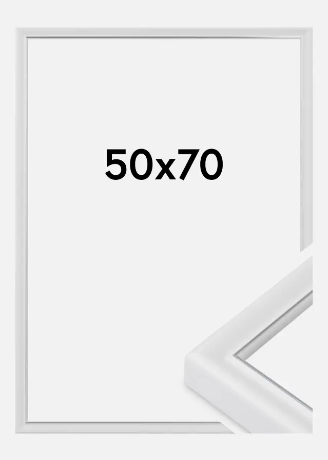 Marco Canterbury Vidrio acrílico Blanco 50x70 cm