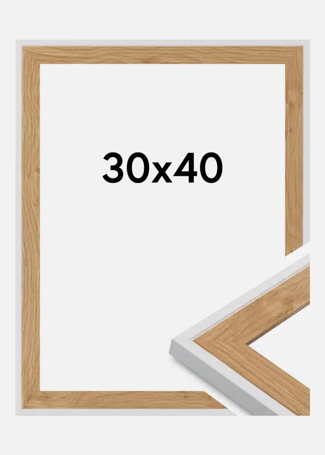 Marco Clearline Vidrio acrílico Blanco 30x40 cm