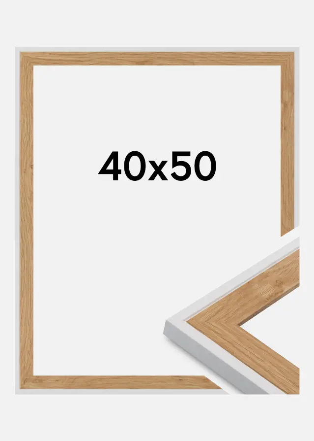 Marco Clearline Vidrio acrílico Blanco 40x50 cm