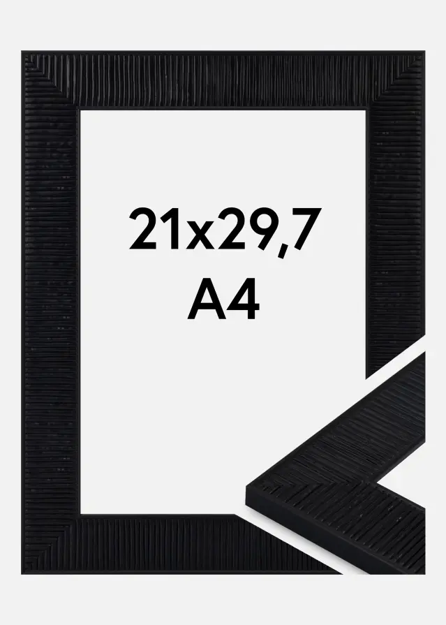 Marco Lund Vidrio acrílico Negro 21x29,7 cm (A4)