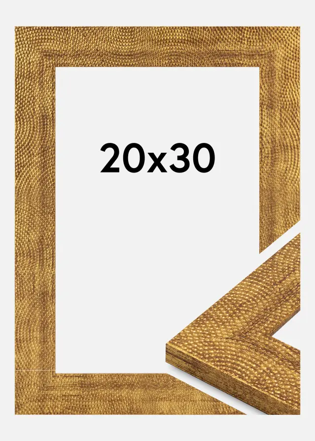 Marco Linea Vidrio acrílico Oro 20x30 cm