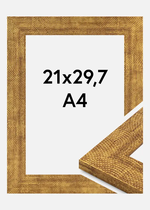 Marco Linea Vidrio acrílico Oro 21x29,7 cm (A4)