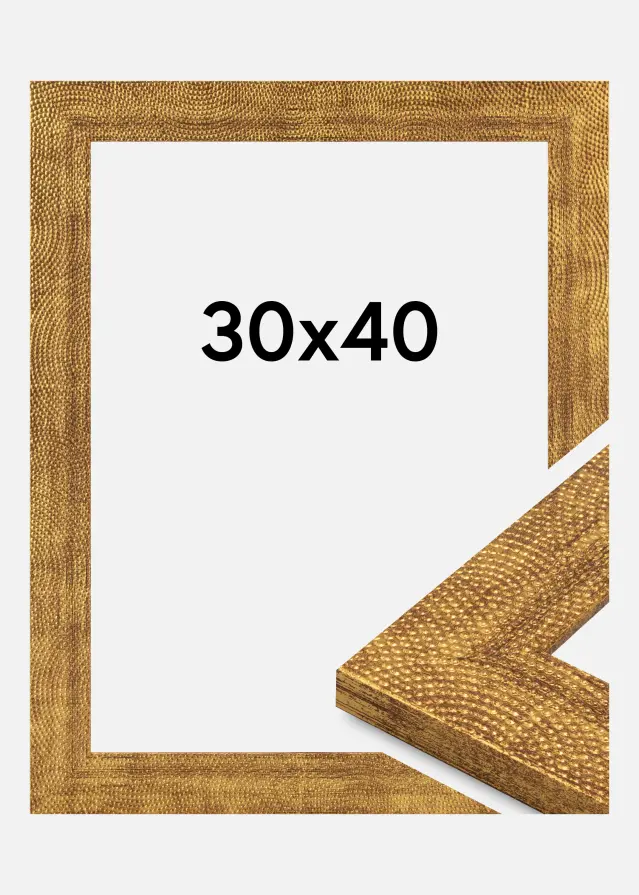 Marco Linea Vidrio acrílico Oro 30x40 cm