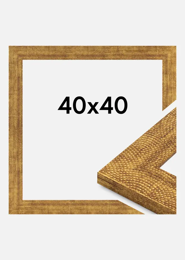 Marco Linea Vidrio acrílico Oro 40x40 cm