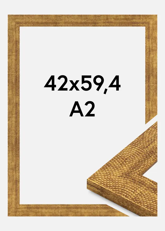 Marco Linea Vidrio acrílico Oro 42x59,4 cm (A2)
