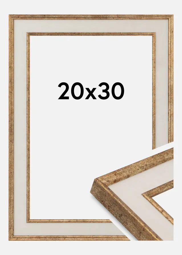 Marco Dolly Vidrio acrílico Oro 20x30 cm