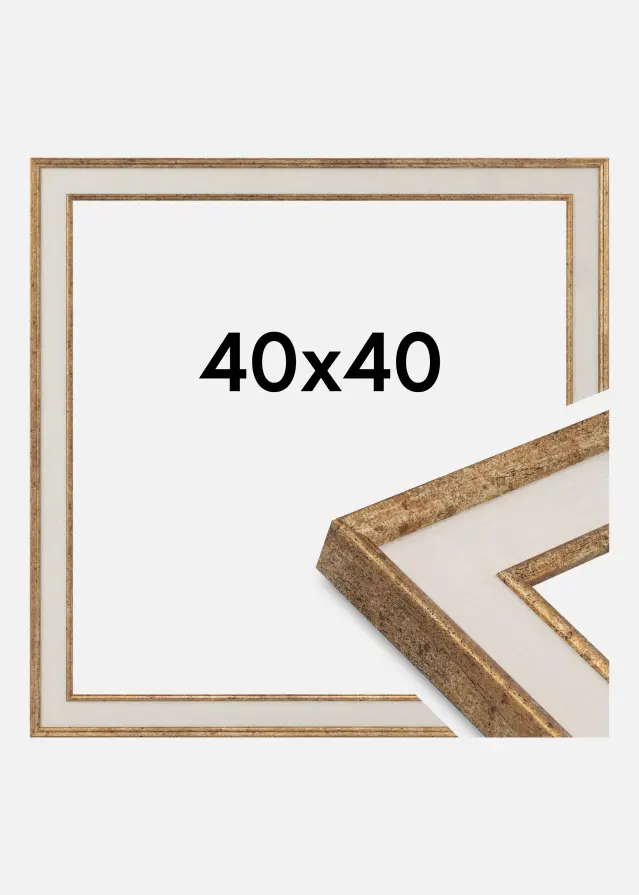 Marco Dolly Vidrio acrílico Oro 40x40 cm