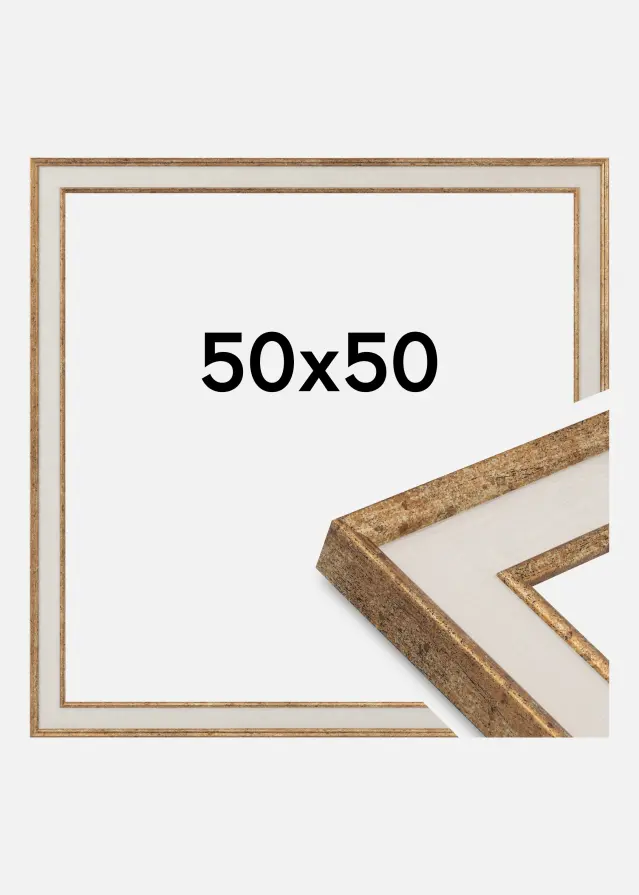 Marco Dolly Vidrio acrílico Oro 50x50 cm