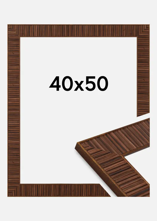 Marco Agust Vidrio acrílico Rosewood 40x50 cm