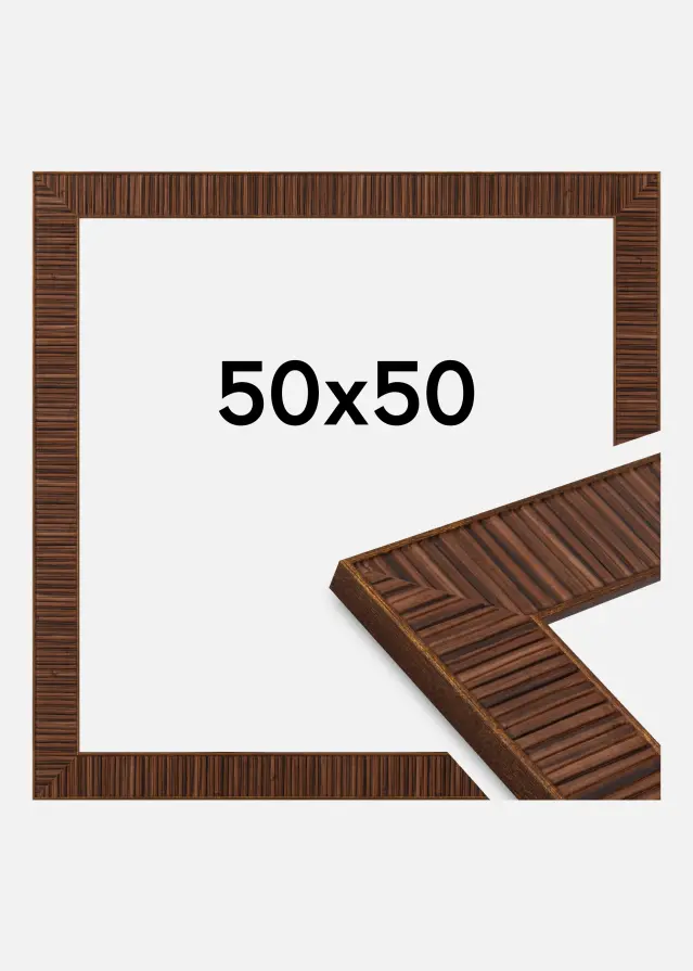 Marco Agust Vidrio acrílico Rosewood 50x50 cm