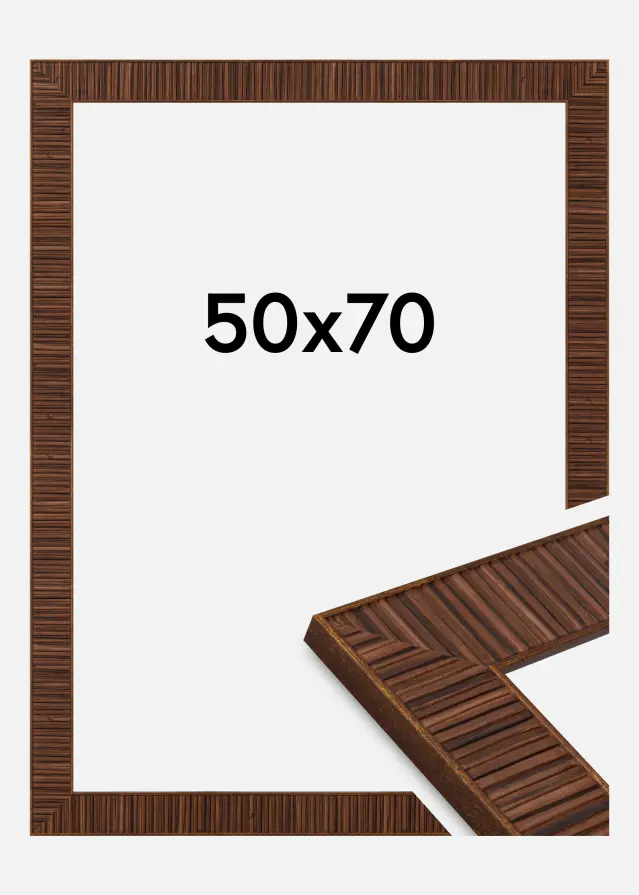 Marco Agust Vidrio acrílico Rosewood 50x70 cm