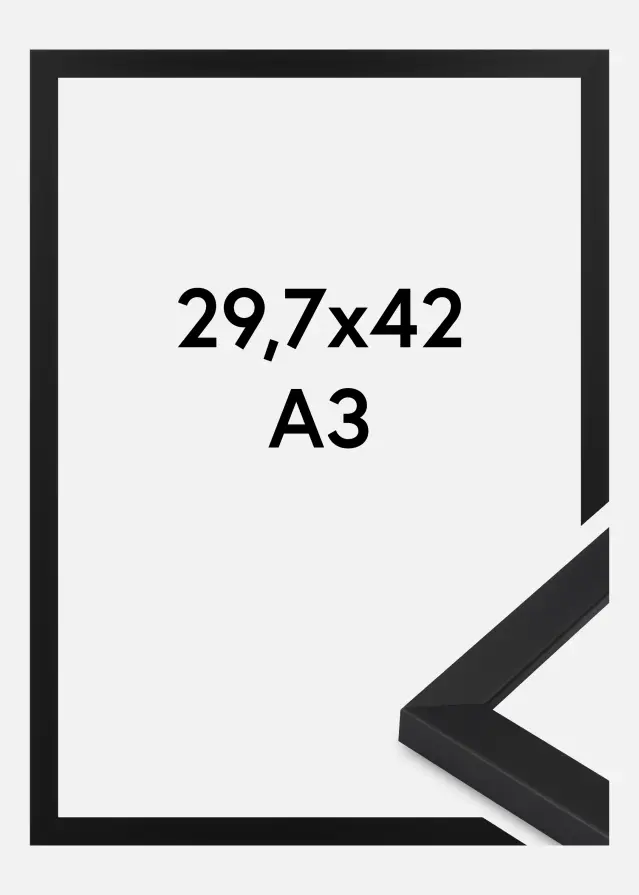 Marco Oban Vidrio acrílico Negro 29.7x42 cm (A3)