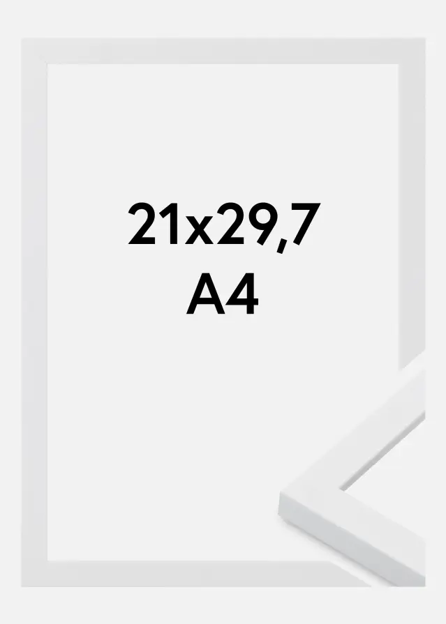 Marco Oban Vidrio acrílico Blanco 21x29.7 cm (A4)