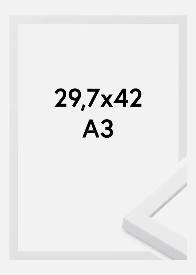 Marco Oban Vidrio acrílico Blanco 29.7x42 cm (A3)