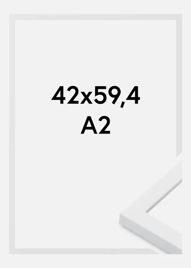 Marco Oban Vidrio acrílico Blanco 42x59,4 cm (A2)