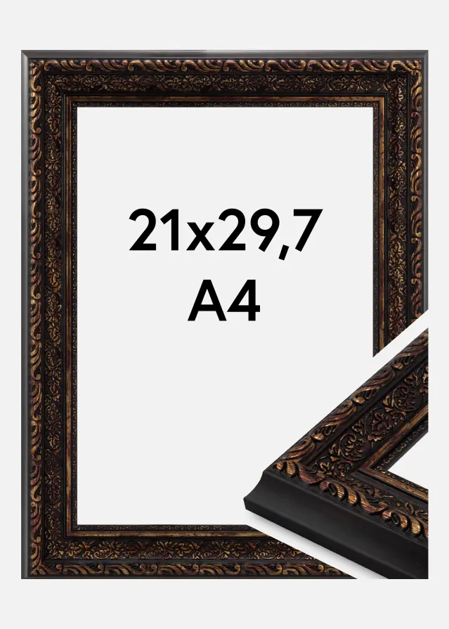 Marco Imperial Vidrio acrílico Oro 21x29,7 cm (A4)