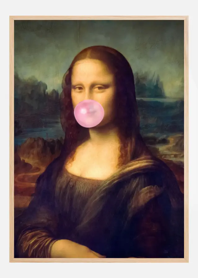 Mona Lisa Bubble Gum Póster