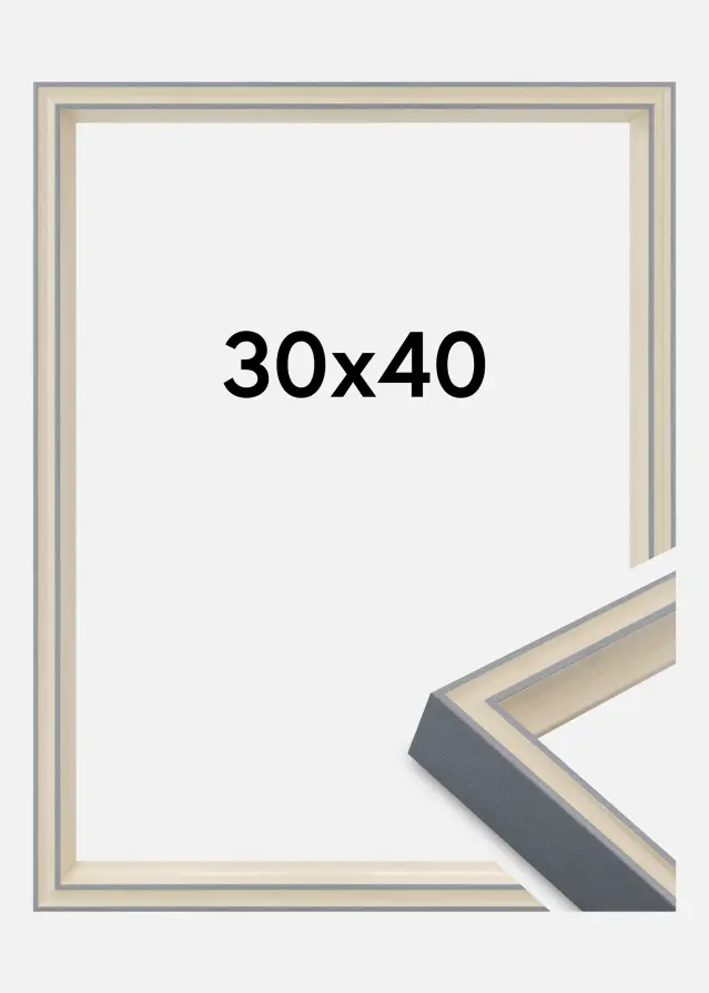 Marco Riga Vidrio acrílico Gris 30x40 cm