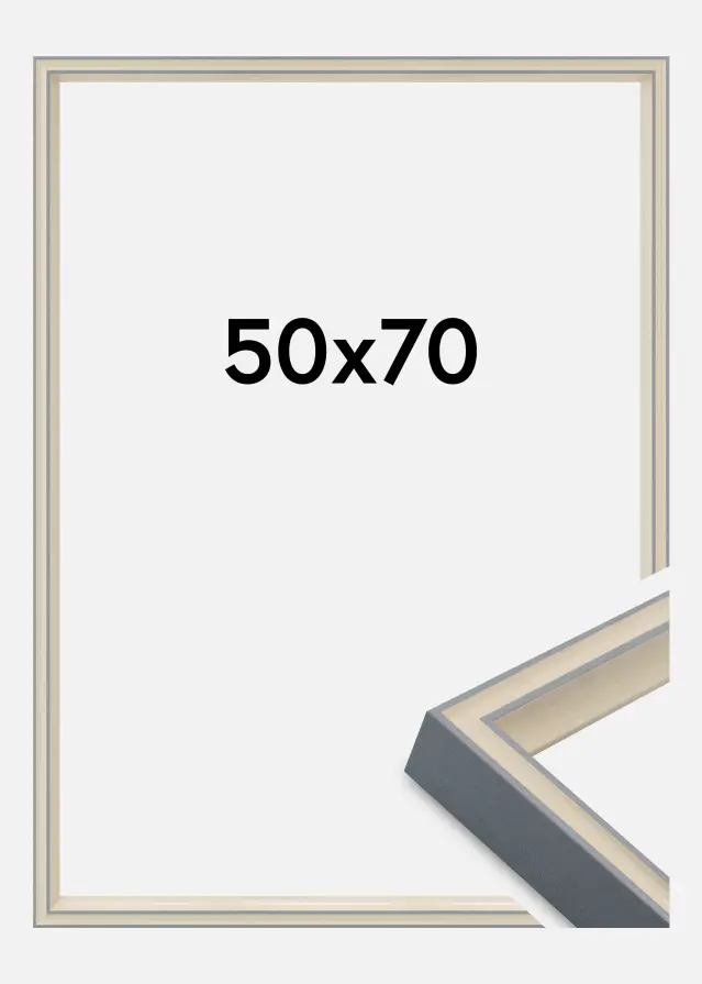 Marco Riga Vidrio acrílico Gris 50x70 cm