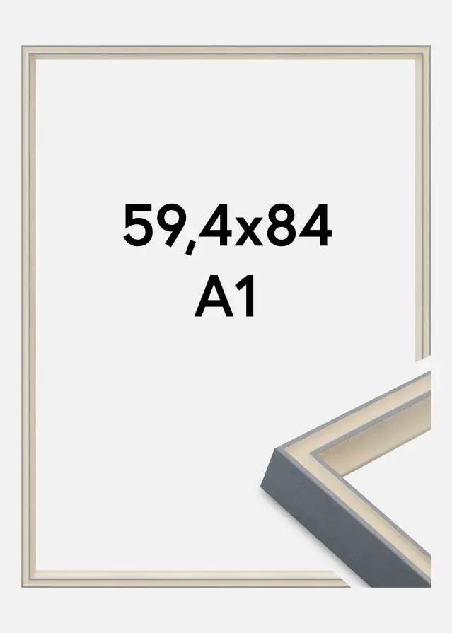 Marco Riga Vidrio acrílico Gris 59,4x84 cm (A1)