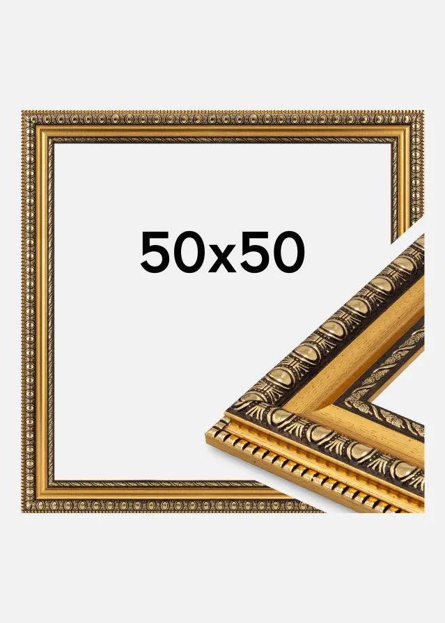 Marco Ornato Vidrio acrílico Oro 50x50 cm