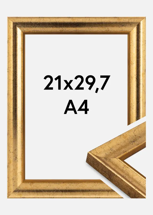 Marco Conca Vidrio acrílico Oro 21x29,7 cm (A4)