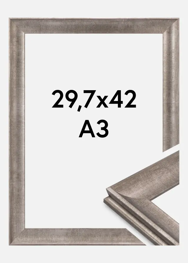 Marco Conca Vidrio acrílico Plata 29,7x42 cm (A3)