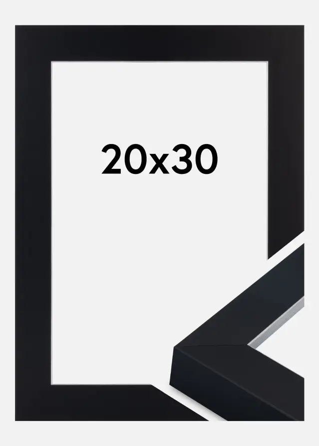 Marco Sussex Vidrio acrílico Negro/Plata 20x30 cm