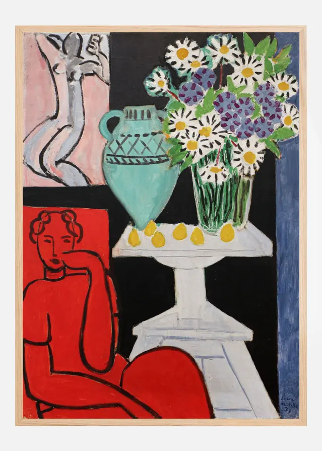 Still Life with Red Figure - Henri Matisse Póster