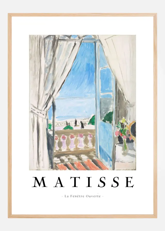 La FenAatre Ouverte II - Henri Matisse Póster