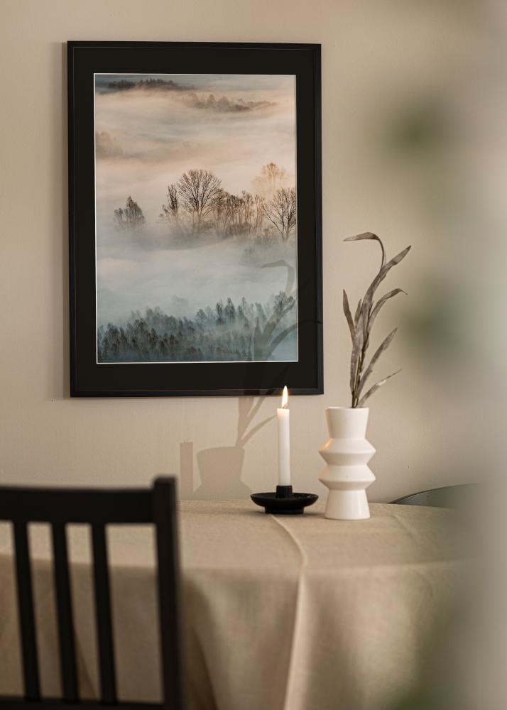 Marco Edsbyn Negro 20x30 cm - Paspartú Negro 15x21 cm (A5)