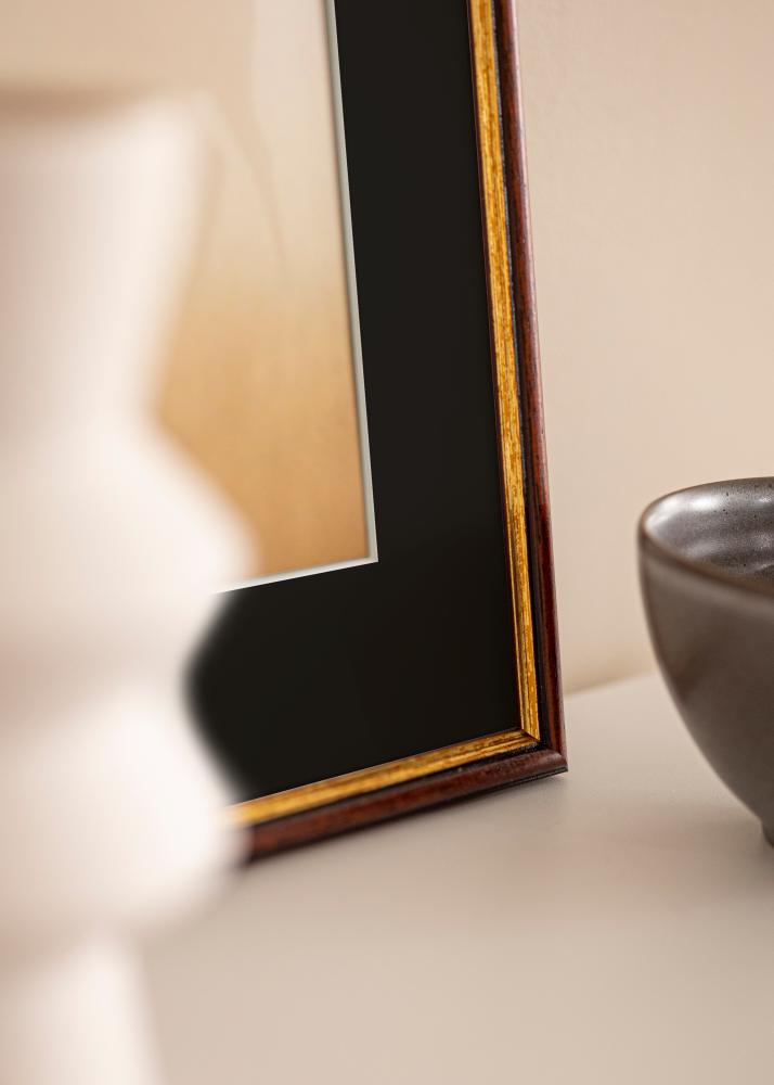 Marco Horndal Marrón 50x60 cm - Paspartú Negro 40x50 cm