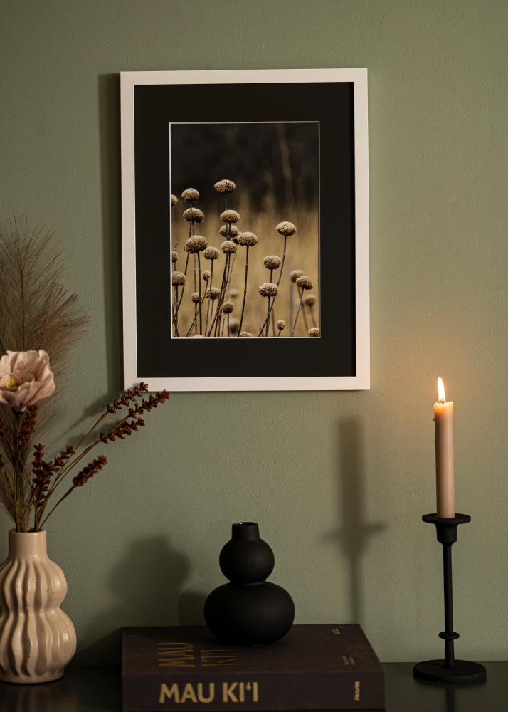 Marco Selection Blanco 40x50 cm - Paspartú Negro 30x40 cm