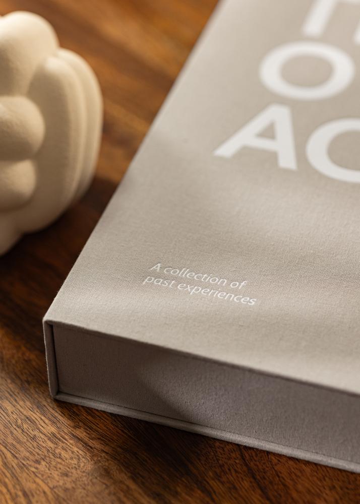 KAILA THROWBACK Grey/White - Coffee Table Photo Álbum (60 Negro Páginas)