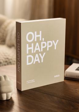 KAILA OH HAPPY DAY Grey - Coffee Table Photo Álbum (60 Negro Páginas)