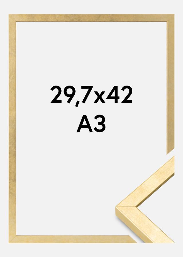 Marco Ares Vidrio Acrílico Dorado 29,7x42 cm (A3)
