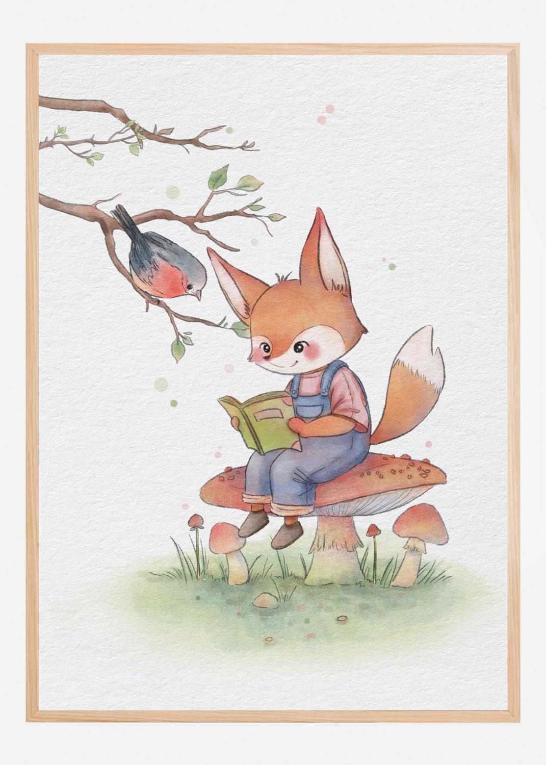 Product Image for Fox and Bird Illustration Póster (21x29.7 cm (A4))