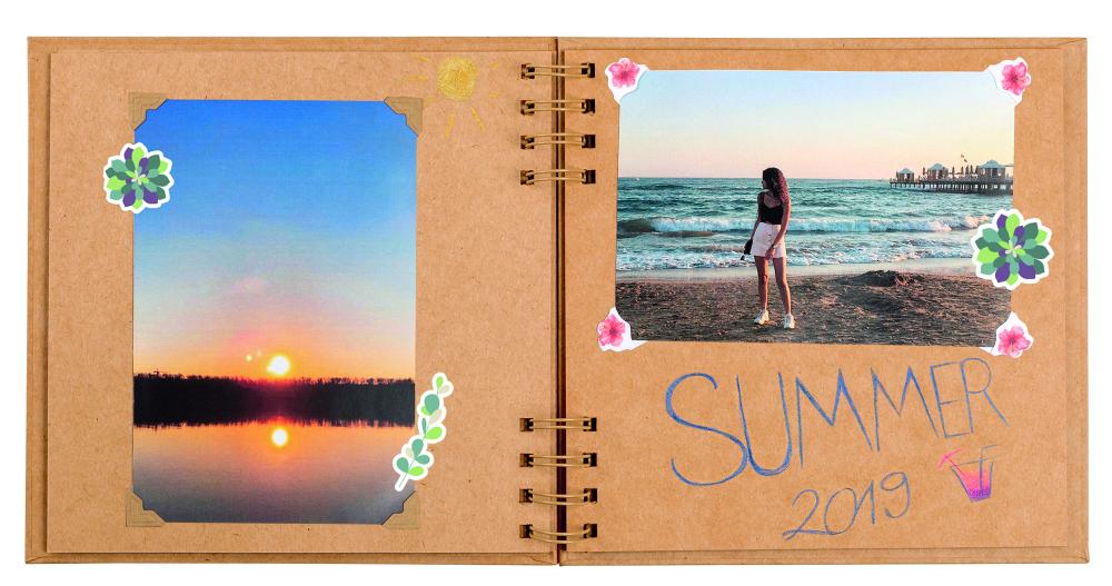 PAC Álbum de espiral Marrón - 18x18 cm (30 Páginas marrones / 15 hojas)