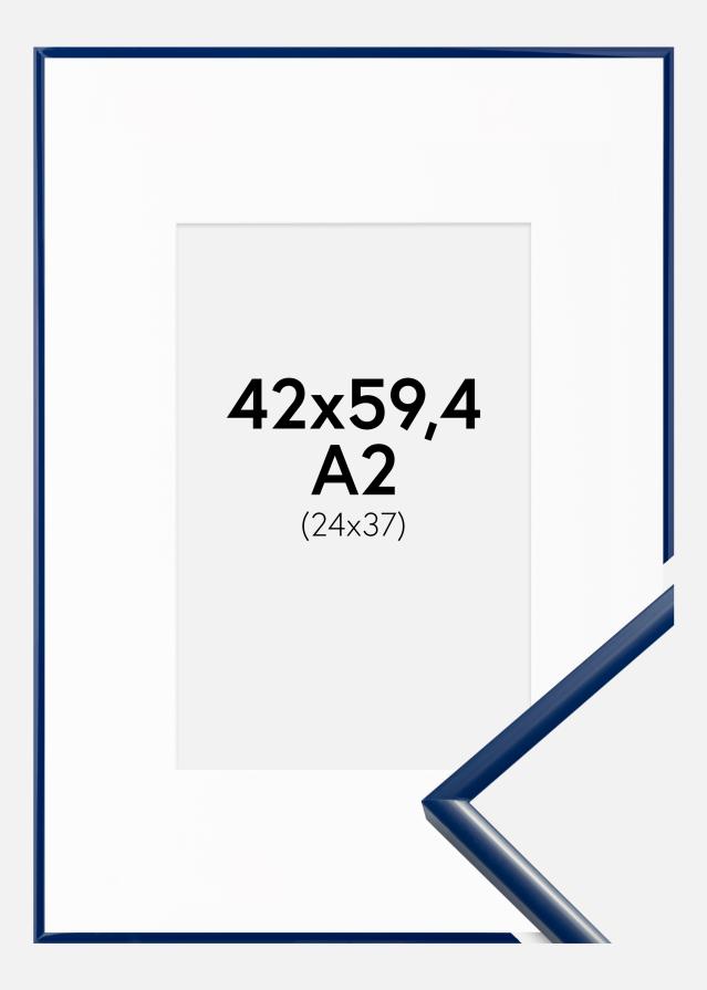 Marco New Lifestyle Azul 42x59,4 cm (A2) - Paspartú Blanco 25x38 cm