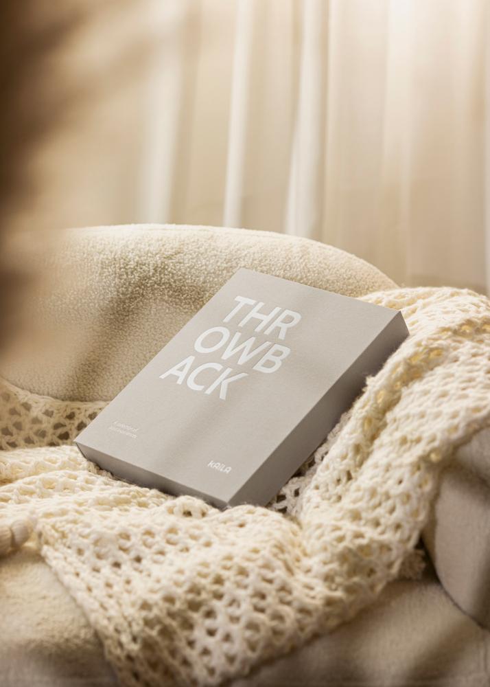 KAILA THROWBACK Grey/White - Coffee Table Photo Álbum (60 Negro Páginas)