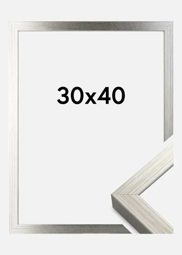 Marco Falun Vidrio acrílico Plateado 30x40 cm