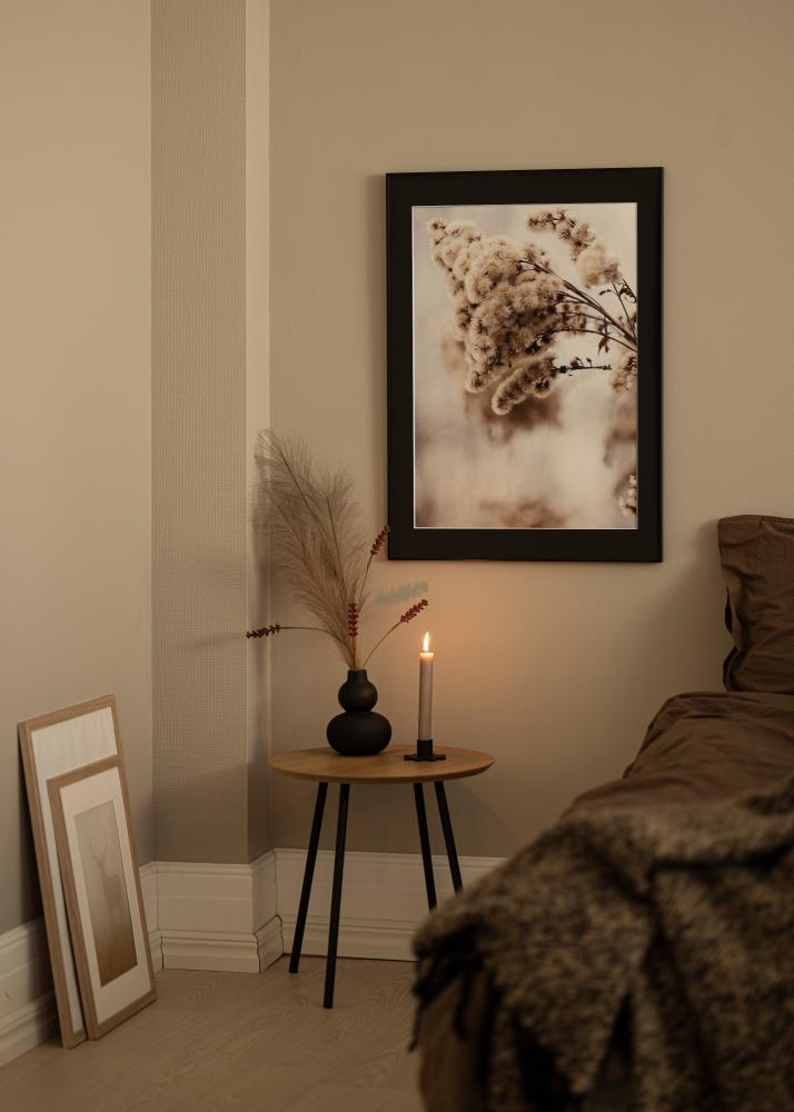 Marco Visby Negro 30x40 cm - Paspartú Negro 21x30 cm