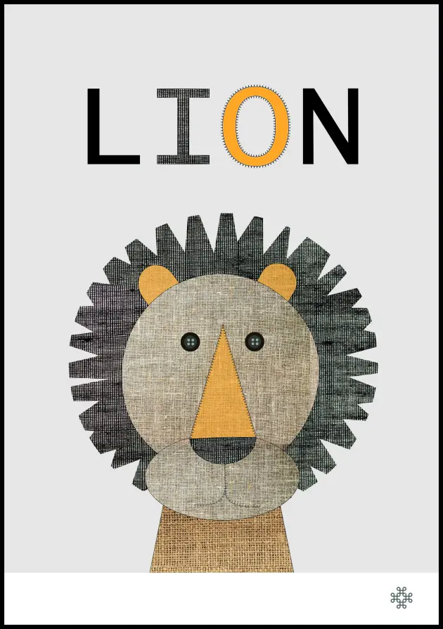 Fabric lion Póster