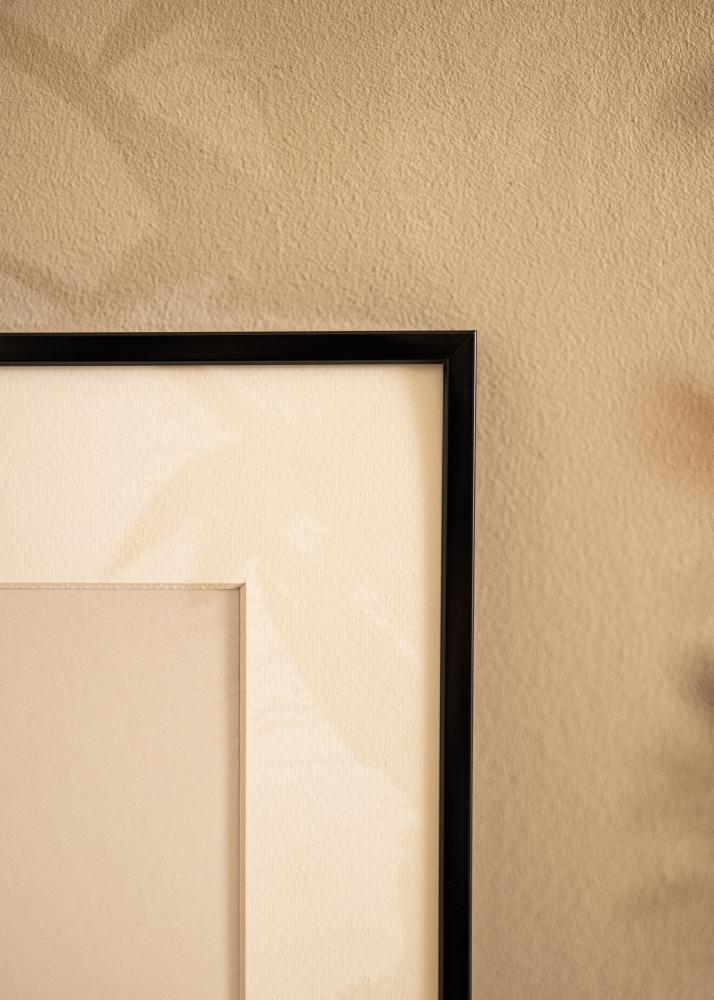 AluminiumMarco Vidrio acrílico Negro 30x40 cm