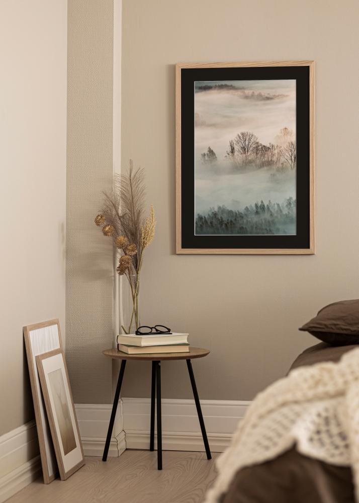 Marco Oak Wood 45x60 cm - Paspartú Negro 32x45 cm