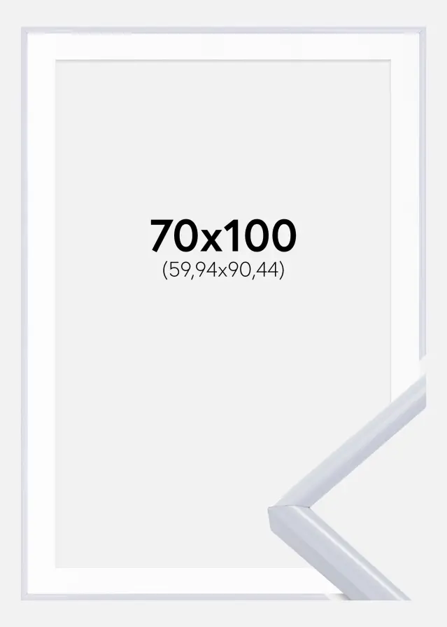 Marco Victoria Blanco 70x100 cm - Paspartú Blanco 24x36 inches