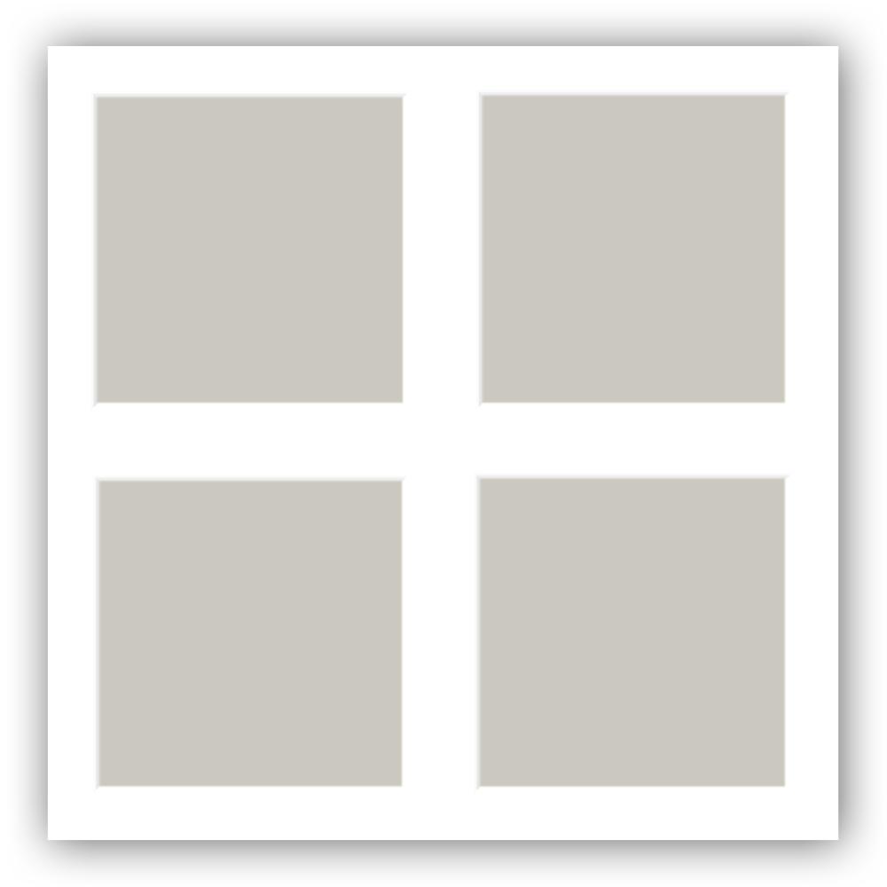 Paspartú Blanco 60x60 cm - Collage 4 Fotos (24x24 cm)